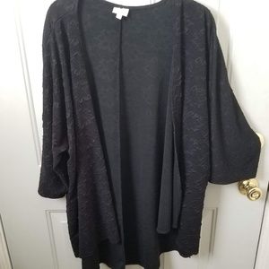 Black Lularoe Lindsay Kimono Size Large